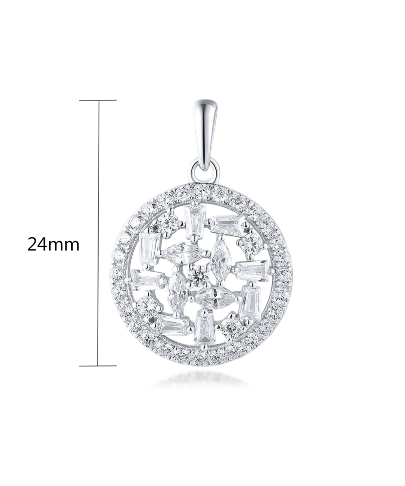 Sterling silver pendant with zircons