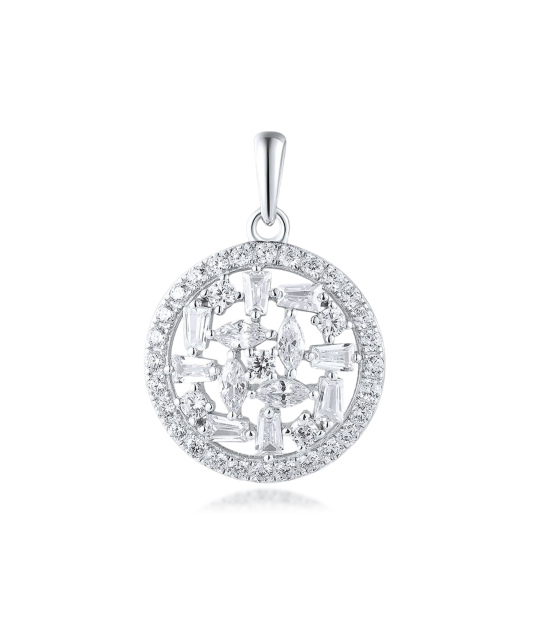 Sterling silver pendant with zircons