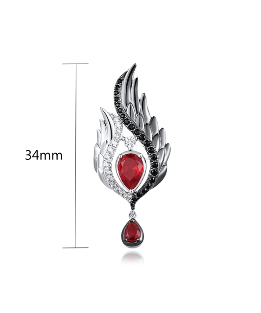 Sterling Silver pendant with spinels and zircons