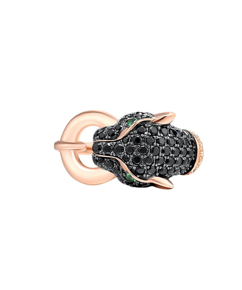 Gilded Sterling silver ring with spinels