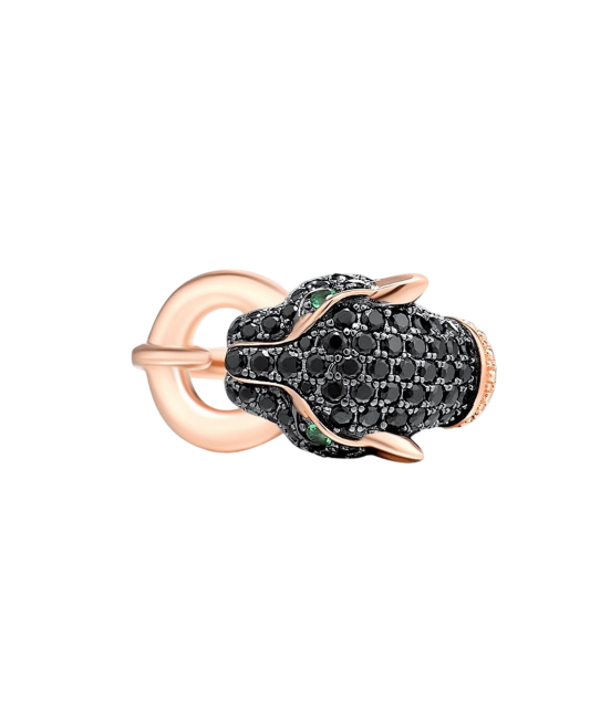 Gilded Sterling silver ring with spinels