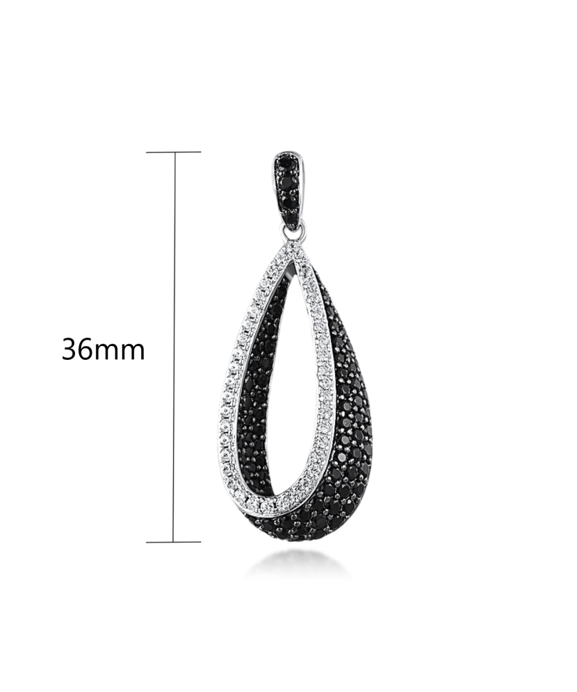 Sterling Silver pendant with spinels and zircons