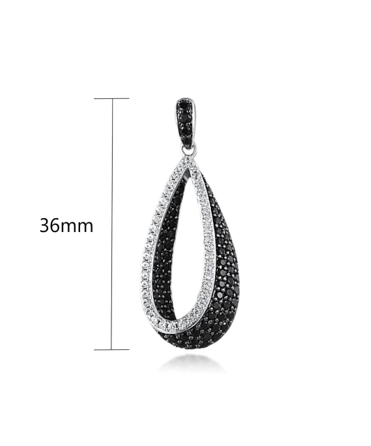 Sterling Silver pendant with spinels and zircons