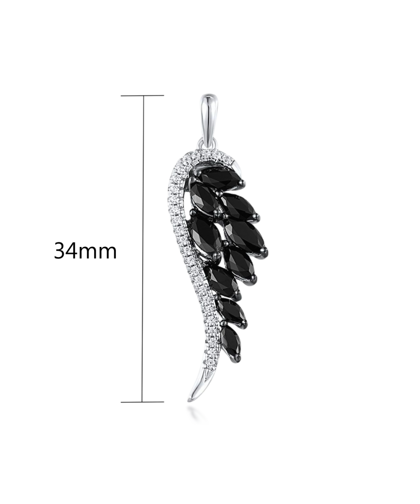 Sterling Silver pendant with spinels and zircons