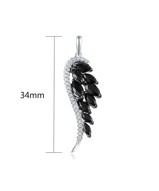 Sterling Silver pendant with spinels and zircons