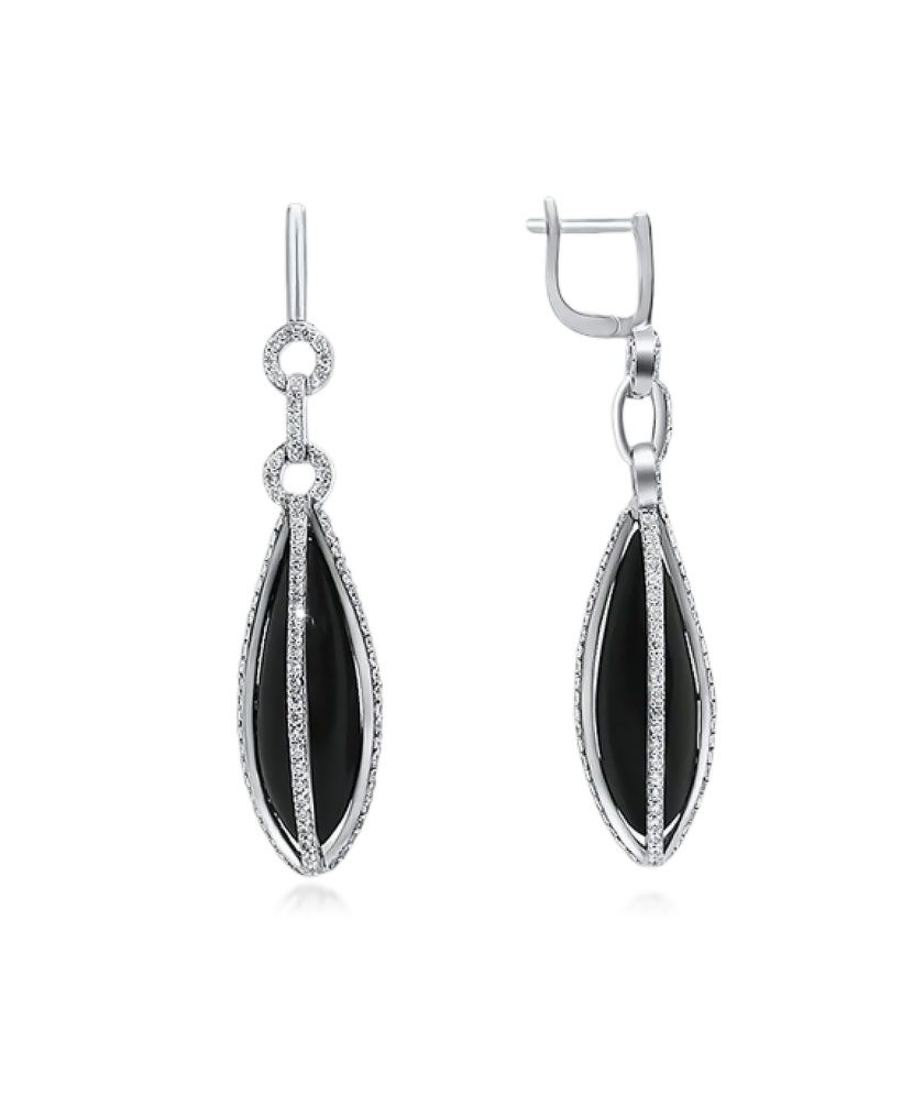 Sterling silver earrings with zircons