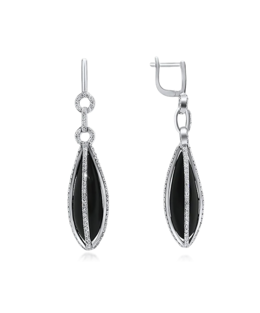 Sterling silver earrings with zircons
