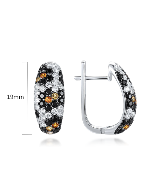 Hopeiset korvakorut zirkoneilla ja spinellillä