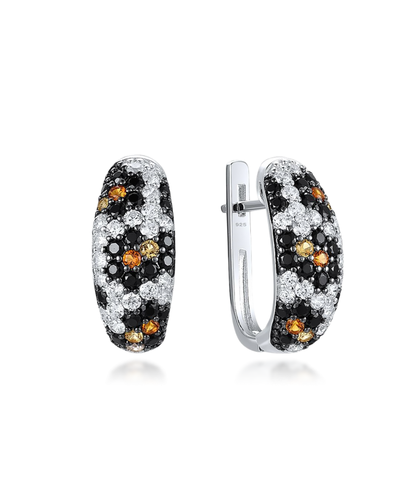 Sterling Silver earrings with zircons and spinels