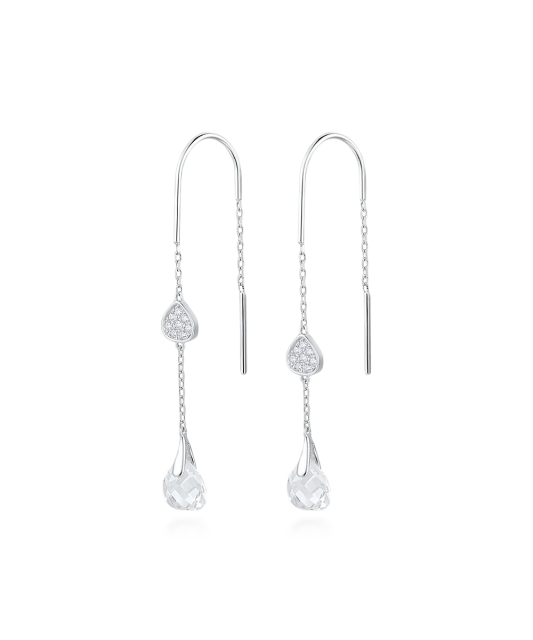 Sterling silver earrings with zircons