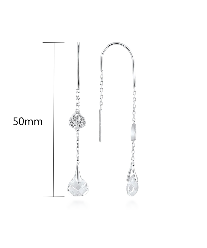 Hopeiset korvakorut zirkoneilla