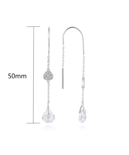 Sterling silver earrings with zircons