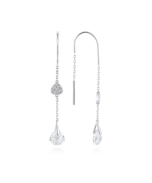 Hopeiset korvakorut zirkoneilla