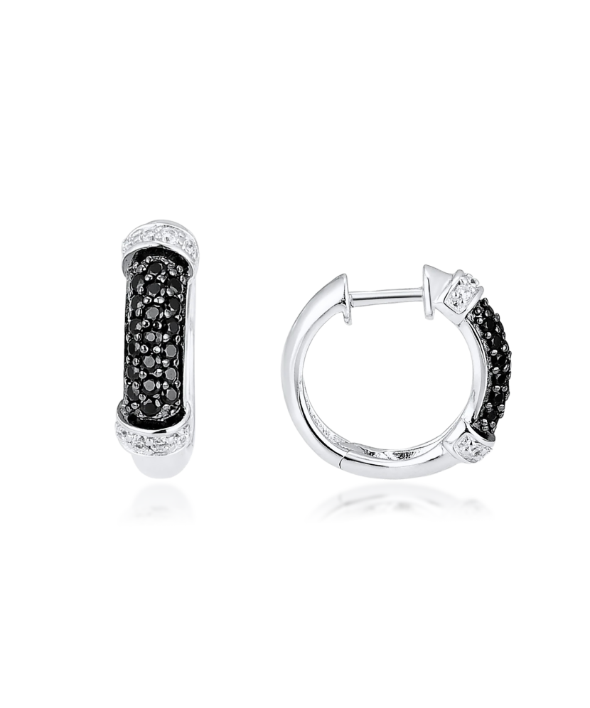 Hopeiset korvakorut zirkoneilla ja spinellillä