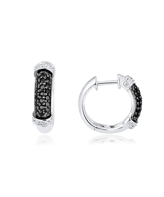 Sterling Silver earrings with zircons and spinels