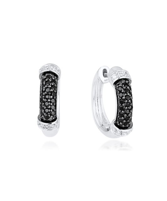 Sterling Silver earrings with zircons and spinels