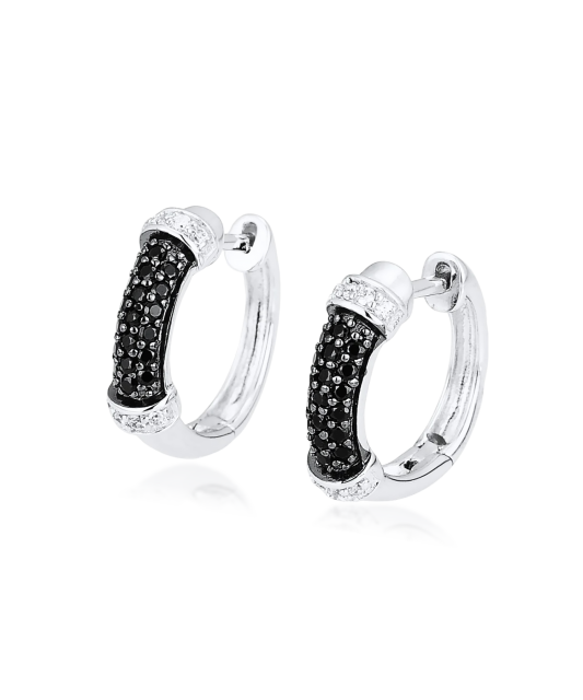 Hopeiset korvakorut zirkoneilla ja spinellillä