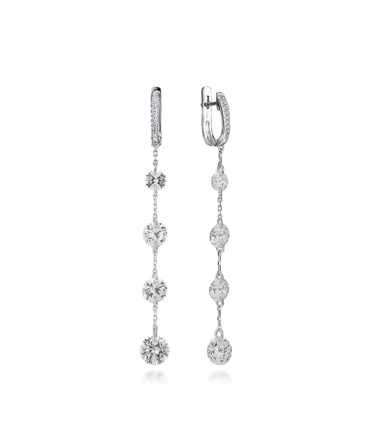Sterling silver earrings with zircons