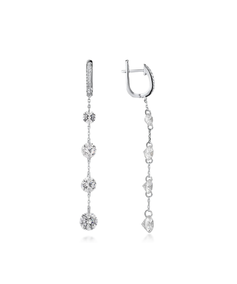 Sterling silver earrings with zircons