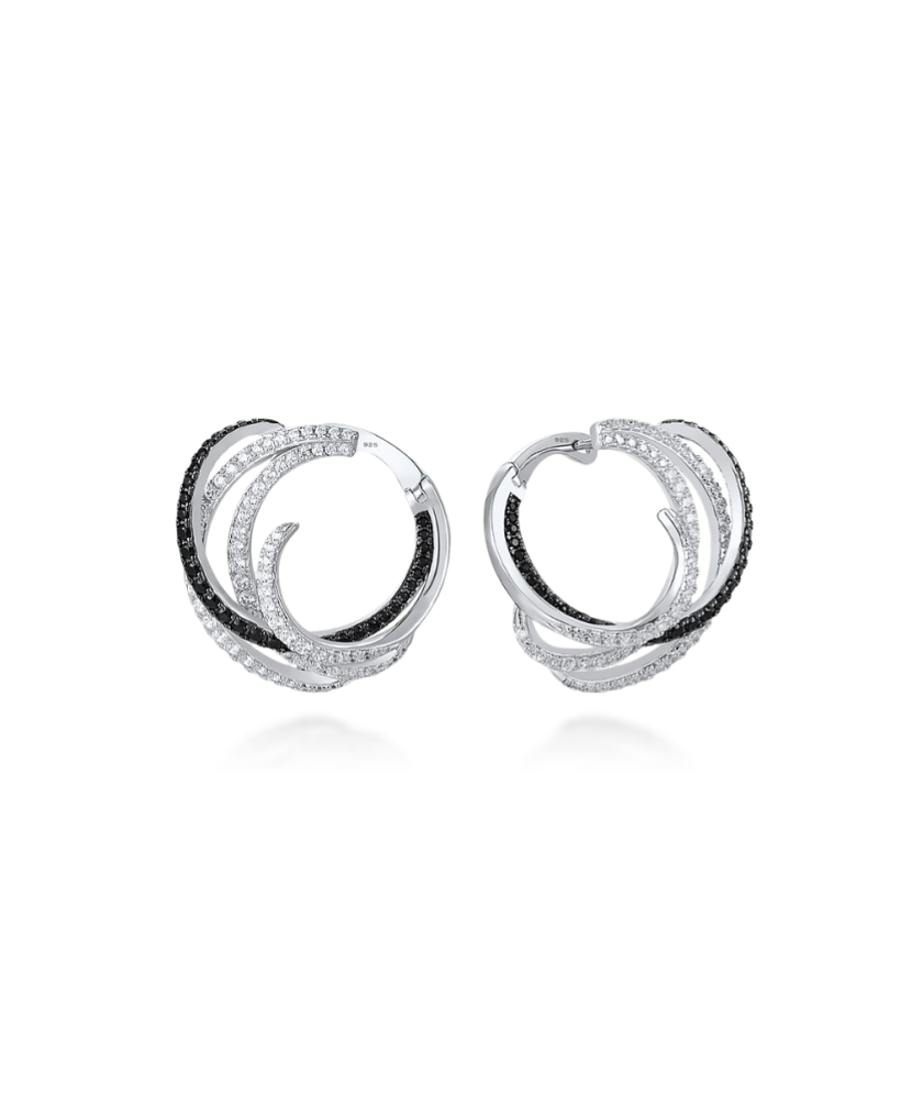 Sterling Silver earrings with zircons and spinels