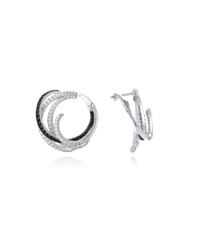 Sterling Silver earrings with zircons and spinels