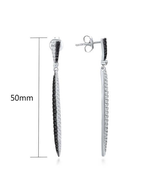 Sterling Silver earrings with zircons and spinels