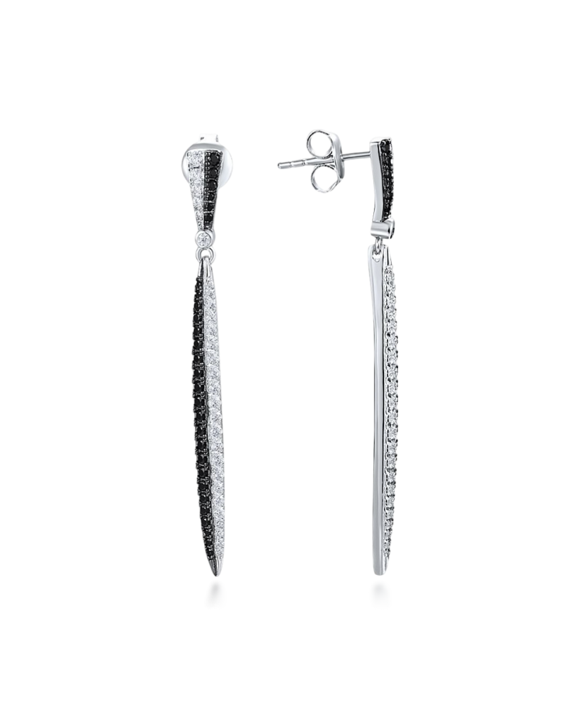 Sterling Silver earrings with zircons and spinels