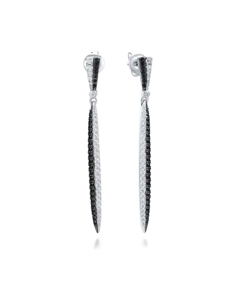 Sterling Silver earrings with zircons and spinels