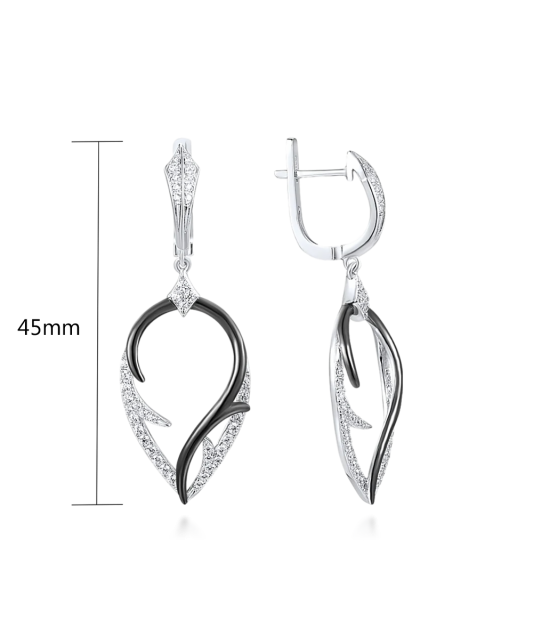 Sterling silver earrings with zircons