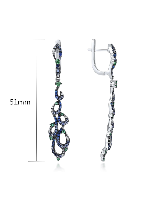 Sterling Silver earrings with zircons and spinels