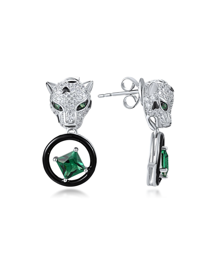 Sterling Silver earrings with zircons and spinels