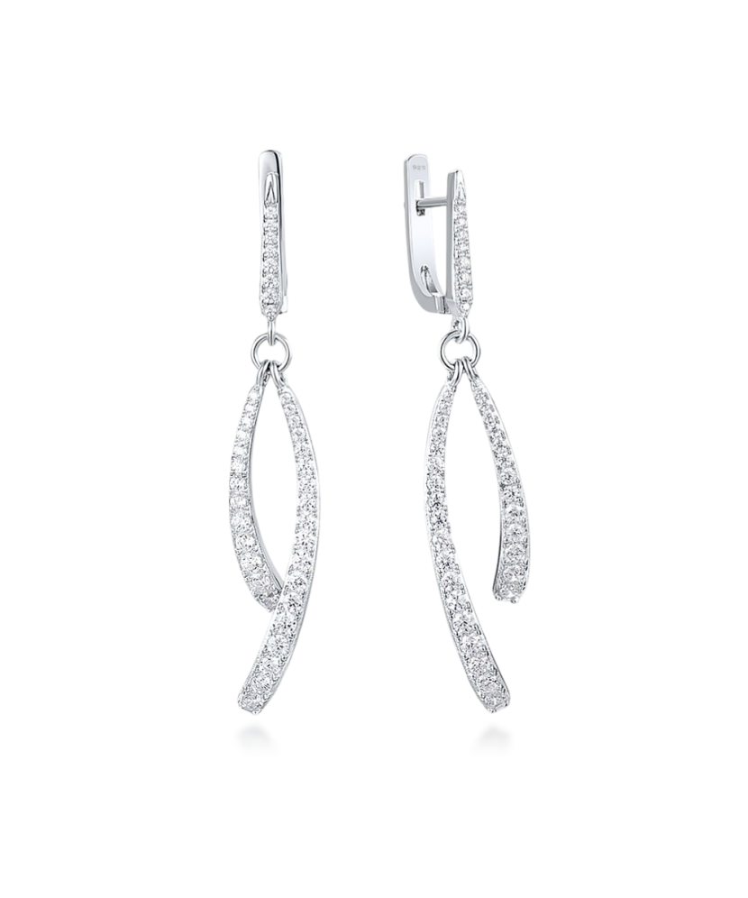 Sterling silver earrings with zircons