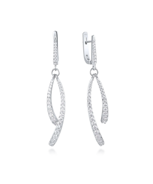 Sterling silver earrings with zircons