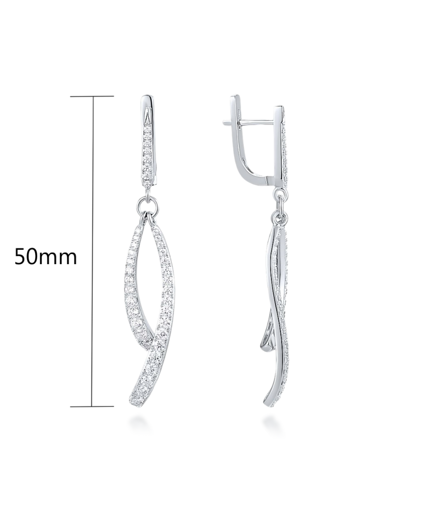Sterling silver earrings with zircons