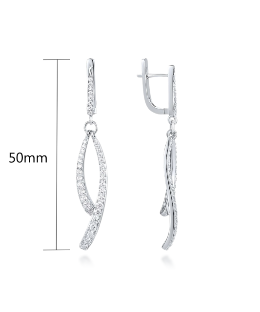 Sterling silver earrings with zircons
