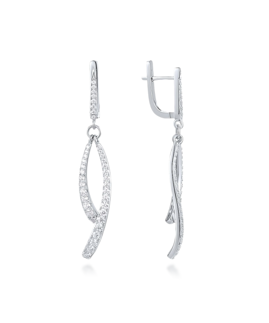 Sterling silver earrings with zircons