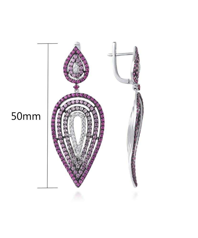 Hopeiset korvakorut nanosafiireilla