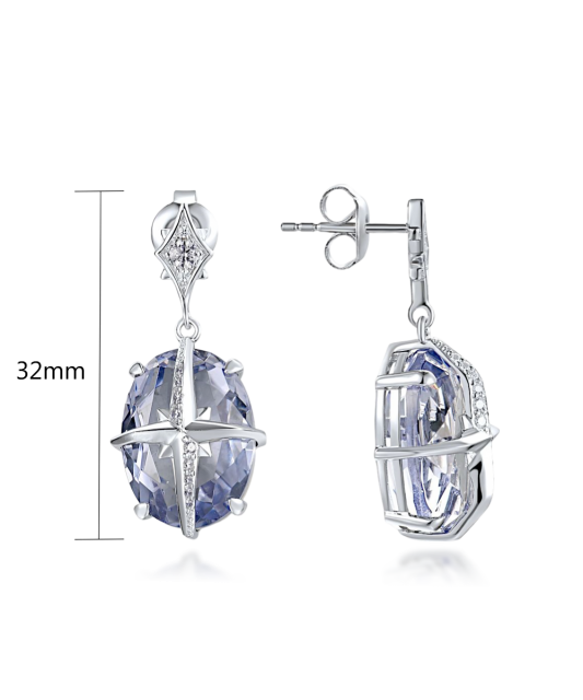 Sterling silver earrings with zircons