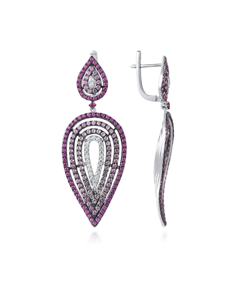 Sterling Silver earrings with nano sapphires