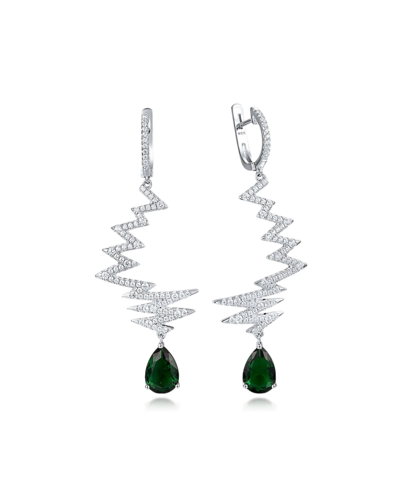 Sterling silver earrings with zircons