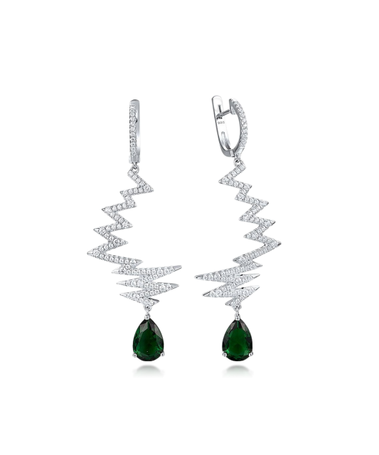 Hopeiset korvakorut zirkoneilla