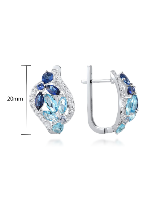 Sterling silver earrings with zircons