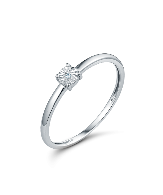 White gold ring with diamonds