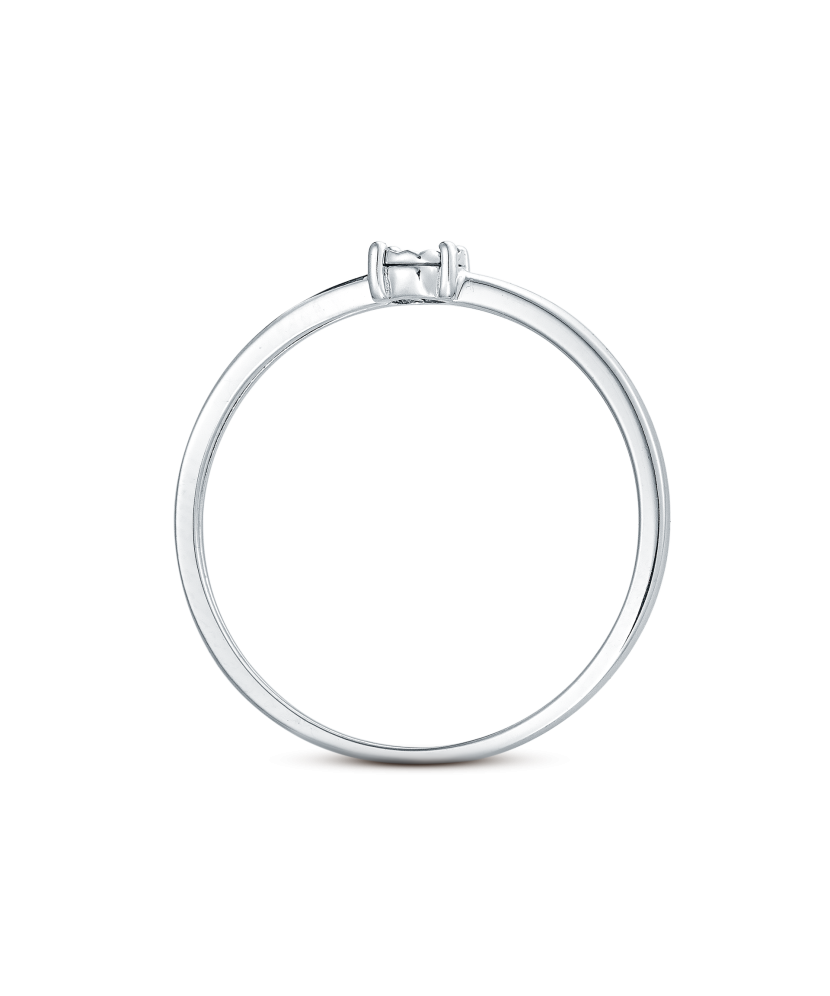 White gold ring with diamonds