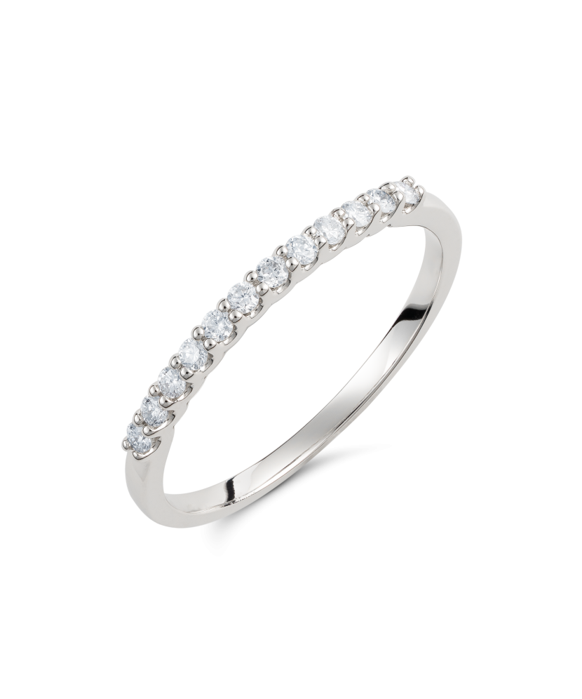 White gold ring with diamonds
