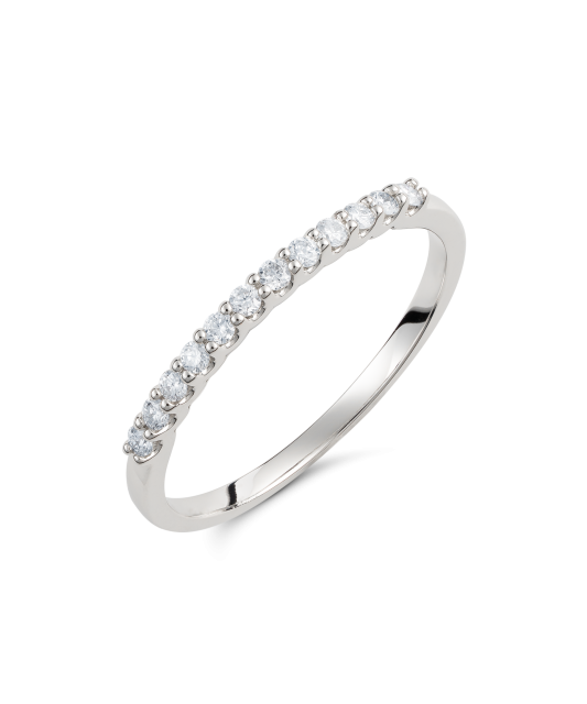 White gold ring with diamonds