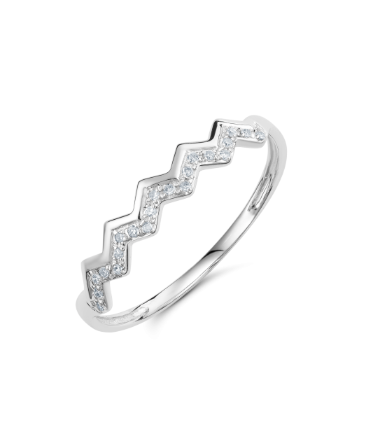 White gold ring with diamonds