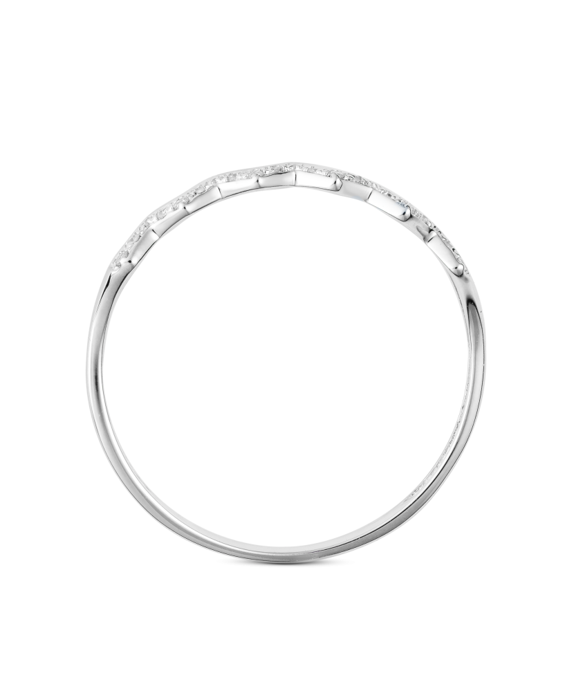 Valkokultasormus timantilla