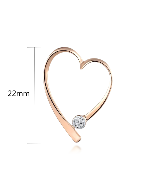 Gold pendant with diamonds "heart"