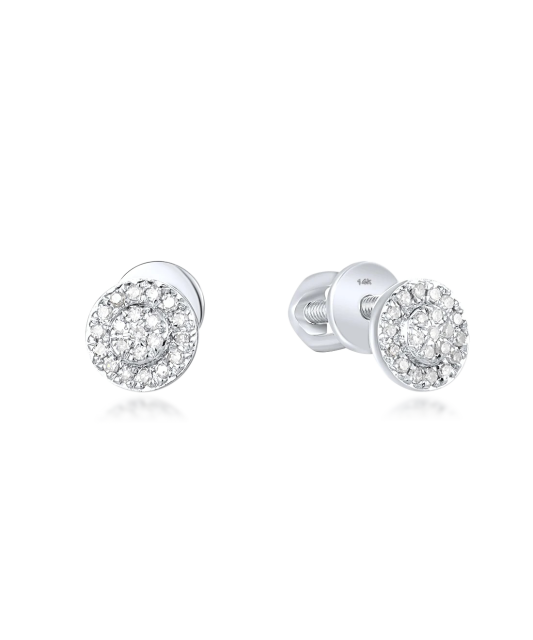 White gold earrings with diamonds